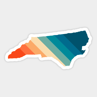 North Carolina State Retro Map Sticker